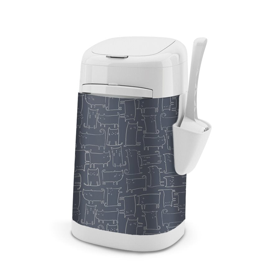 Litter Locker Design Plus Fabric Sleeve Cats Grey