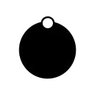 Pet Tag - Circle Large Black
