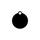 Pet Tag - Circle Small Black
