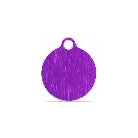 Pet Tag - Circle Small Purple