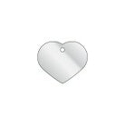 Pet Tag - Heart Small Chrome