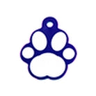 Pet Tag - Paw Print Large Purple