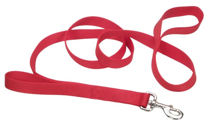 Loops 2 Double Handle Dog Leash 1' X 4 Red
