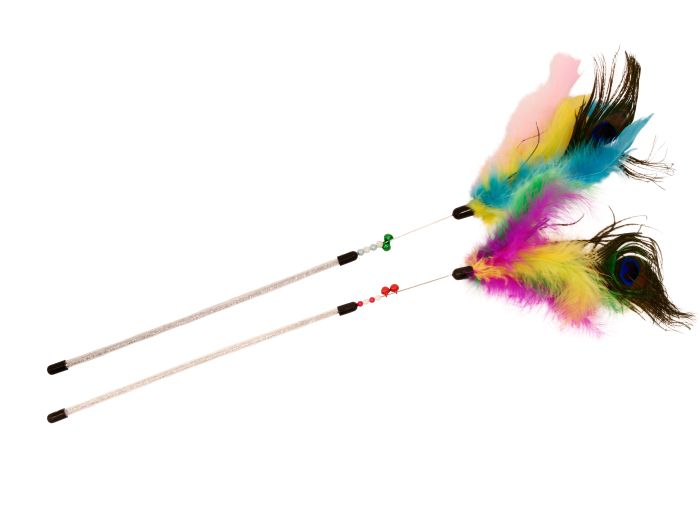 Bud'Z Feather Duster Toy For Cats Multicoloured Cat 35cm