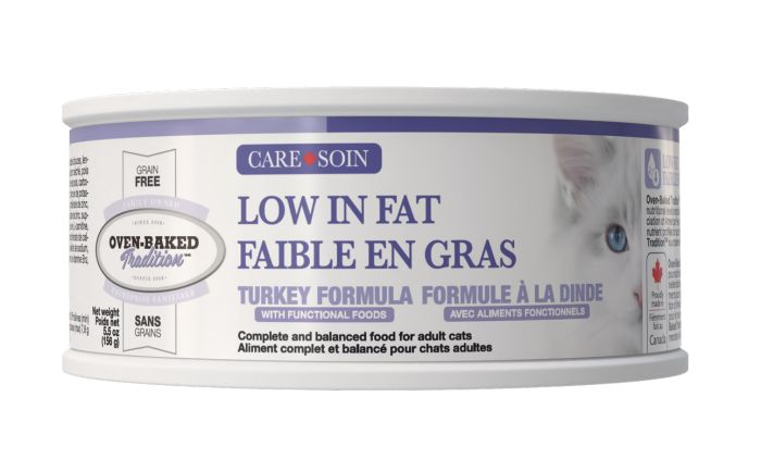 Oven-Baked Tradition Grain Free Care, Low In Fat Turkey Pate Cat 5.5oz