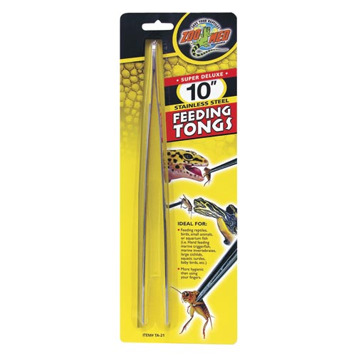 Zoo Med Super Deluxe Stainless Steel Feeding Tongs - 10"