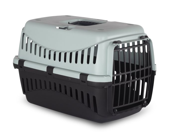 Bergamo Gipsy Eco Small Plastic Door Pet Carrier Ice Blue Dog 1pc 46x31x32cm