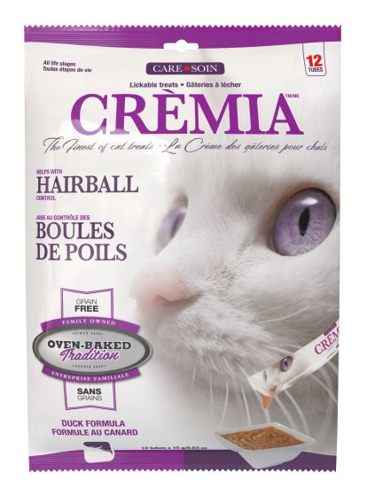 Oven-Baked Tradition Crmia Lickable Treats Grain-Free Hairball Duck Cat 12 Tubes 15g
