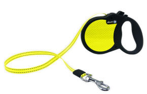 Alcott Adventure Visibility Retractable Leash Yellow, Large