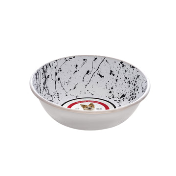 Dogit Stainless Steel Non-Skid Dog Bowl - Black & White Splash - 350 ml (11.8 fl.oz.)