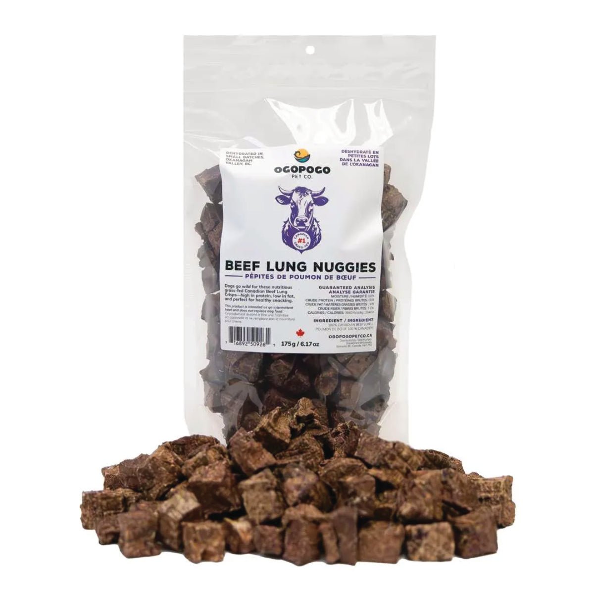 Ogopogo Pet Co.: Beef Lung Nuggies 175g