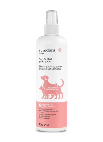Purodora Lab Dog & Cat Shampoo, No-Rinse, 237ml