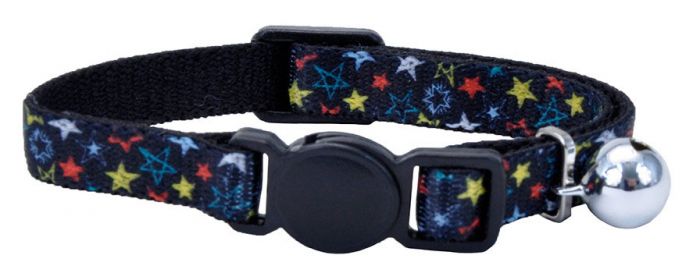 Li'l Pals Elastic Kitten Collar Stars Cat 5/16x8in