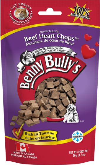Benny Bullys Beef Heart Chops Cat 20g