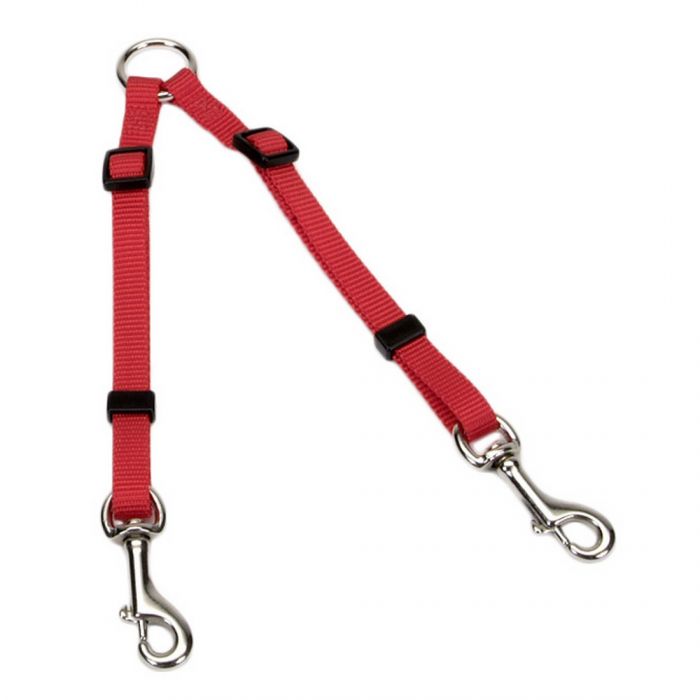 Coastal 2 Dog Adjustable Nylon Coupler Red Dog 3/8x18-24in