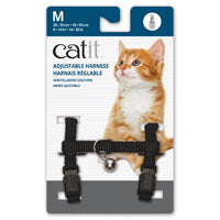 Catit Adjustable Nylon Harness - Black - Medium