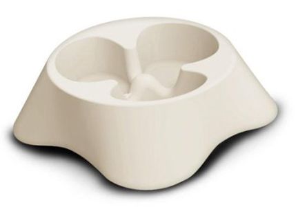 Bergamo Slow Feeder Bowl Nuvola White