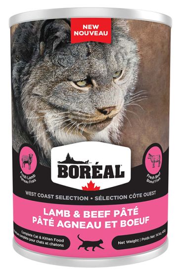 Boreal West Coast Lamb And Beef Pate Canned Cat Food 400g
