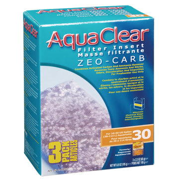 AquaClear 30 Zeo-Carb Filter Insert, 3 pack, 195 g (6.9 oz )