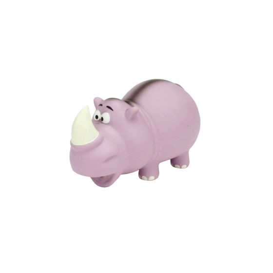 Rascals Latex Grunting Rhino Dog 1pc 6.5in