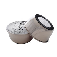 Dogit Stainless Steel Non-Skid Dog Bowl - Black & White Splash - 950 ml (32 fl.oz.)