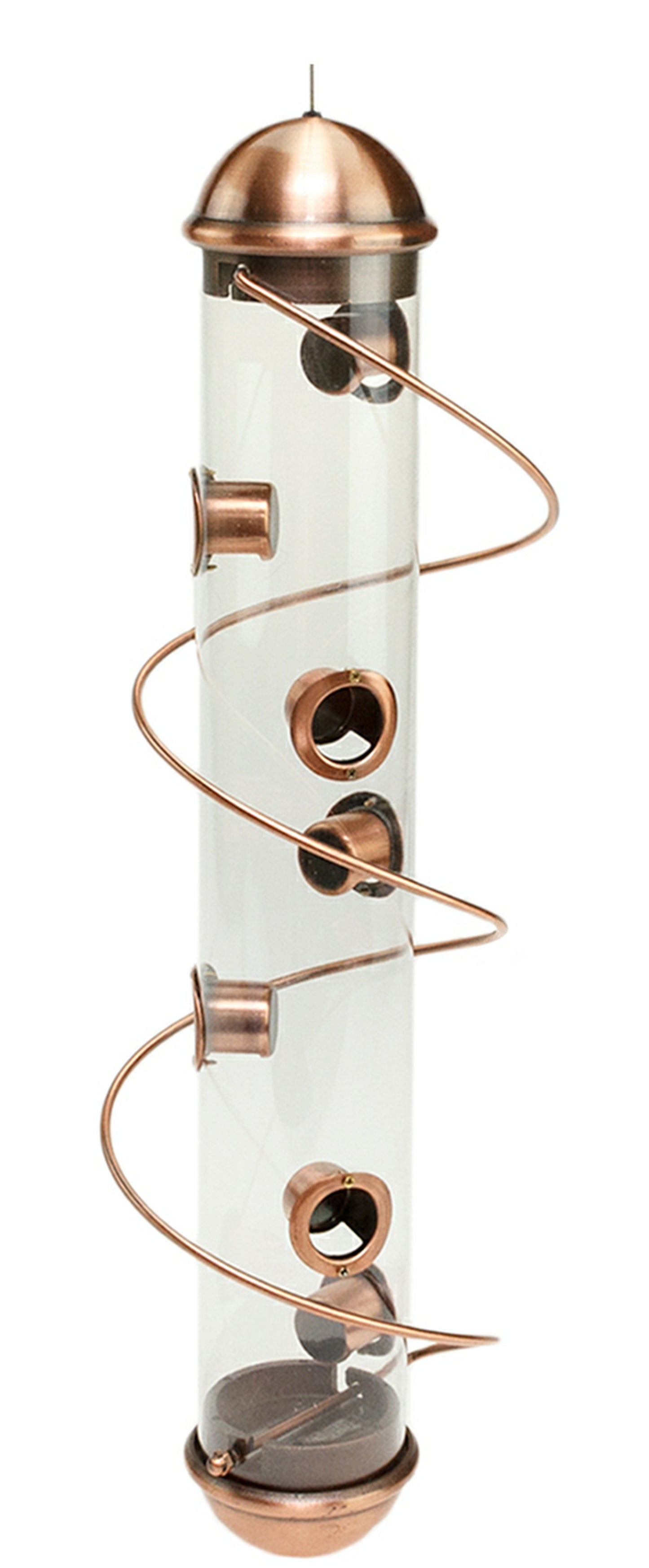 Copper Spiral Sunflower Feeder