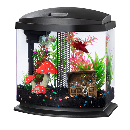 Aqueon LED Minibow Kit With Smart Clean Technology 2.5 Gallon Black