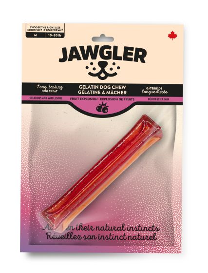 Jawgler Fruit Explosion Gelatin Dog Chew, Medium 1pc