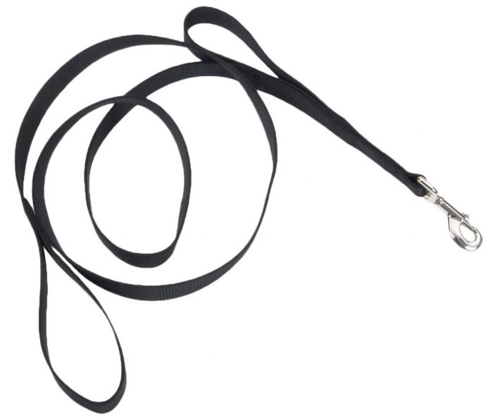 Loops 2 Double Handle Dog Leash 1' X 6 Black