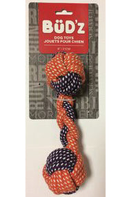 Bud-z Rope Braided Dumbell Dog Toy Orange And Purple 8In