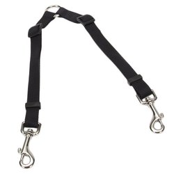 COASTAL 2 Dog Adjustable Nylon Coupler Black Dog 3/4x24-36in