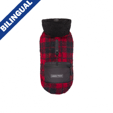CANADA POOCH COOL FACTOR HOODIE RED PLAID SIZE 10