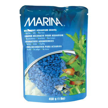Marina Blue Decorative Aquarium Gravel, 450G (1 Lb)