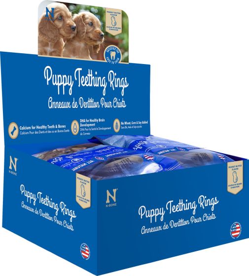 NPIC Puppy Teething Rings Singles Display - Peanut Butter 1.2oz