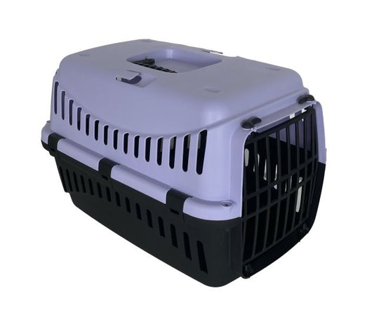 Bergamo Gipsy Eco Small Plastic Door Pet Carrier Lilac Dog 1pc 46x31x32cm