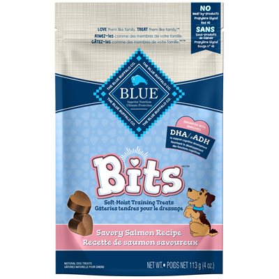 Blue Buffalo Bits Savory Salmon Soft Moist Training Treats  4oz