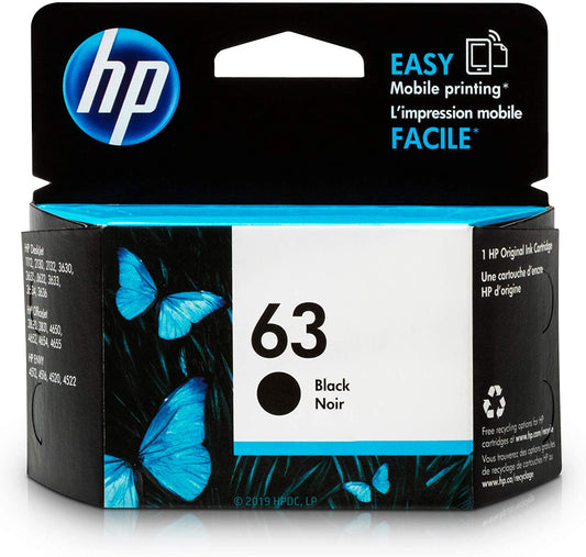 INKJET CARTRIDGE-HP #63 BLACK