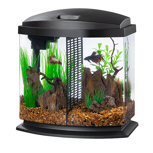 Aqueon LED Minibow Kit With Smart Clean Technology 2.5 Gallon Black