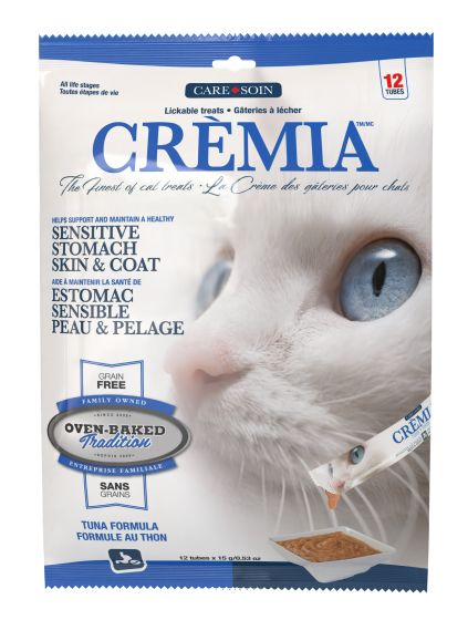 Oven-Baked Tradition Crmia Lickable Treats Grain-Free Skin & Stomach Tuna Cat 12 Tubes 15g