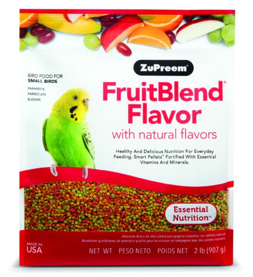ZuPreem "Fruitblend" Food For Parakeet, Budgies, Parrotlet & Small Birds 2lbs