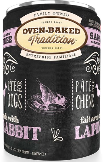 Oven-Baked Tradition Grain Free Rabbit Pate Dog 12.5z