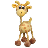 Dogit Puppy Luvz Plush Dog Toy with Squeaker - Yellow Giraffe