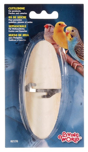 Living World Cuttlebone with Holder - Small - 12.5 cm (5")