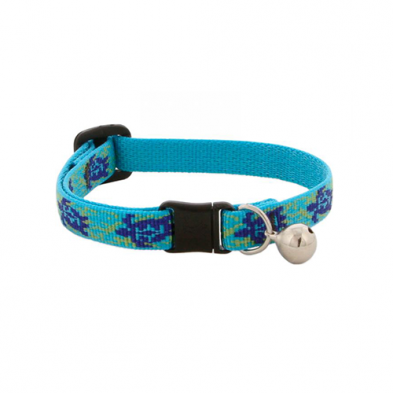 Lupine Originals Collection Turtle Reef Pattern Safety Cat Collar 1/2" x 8"-12"