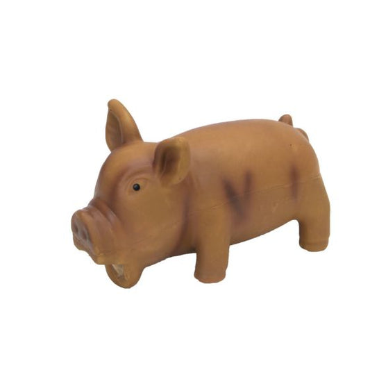 Rascals Latex Grunting Pig Brown Dog 1pc 6.5in