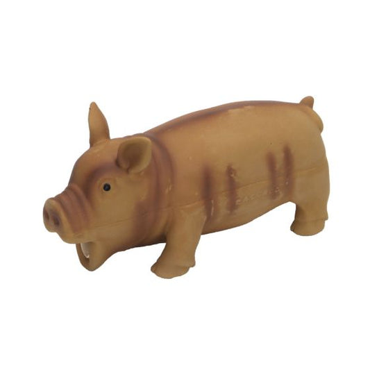 Rascals Latex Grunting Pig Brown Dog 1pc 7.5in