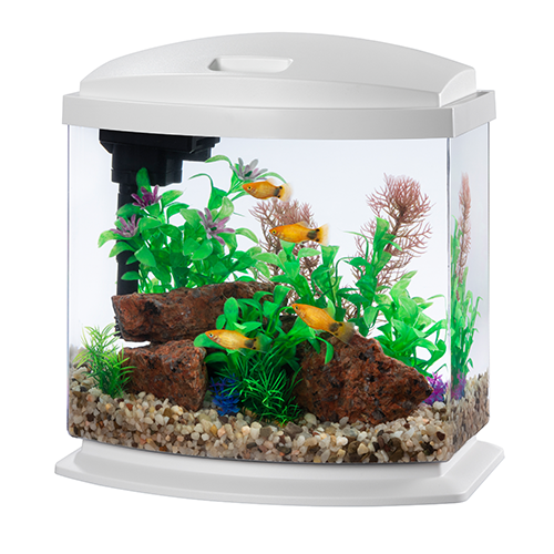 Aqueon LED Minibow Kit With Smart Clean Technology 2.5 Gallon White