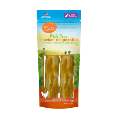 Canine Naturals Hide Free Chicken Recipe 10" Roll (2 Pack)