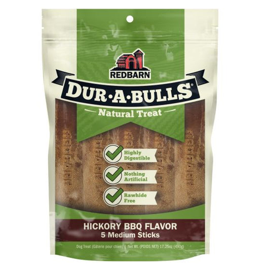 Redbarn Dur A Bulls Stick Medium 5pk Dog 1pc