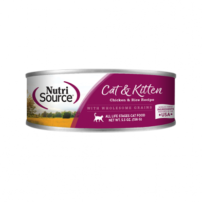 NutriSource Chicken & Rice Formula Wet Cat Food